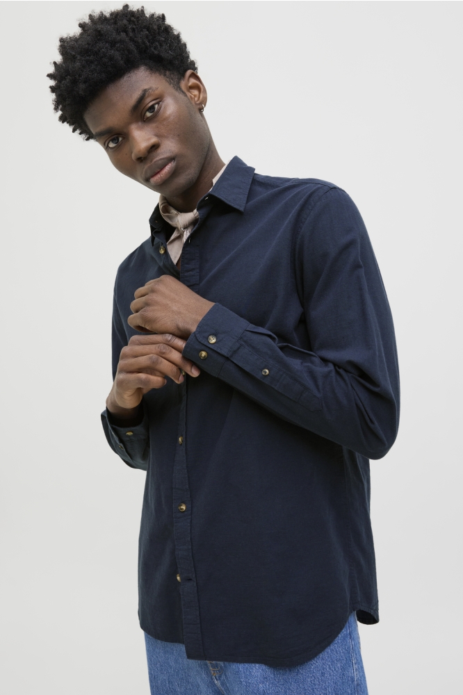 JJESUMMER SHIRT LS SN 12269315 NAVY BLAZER